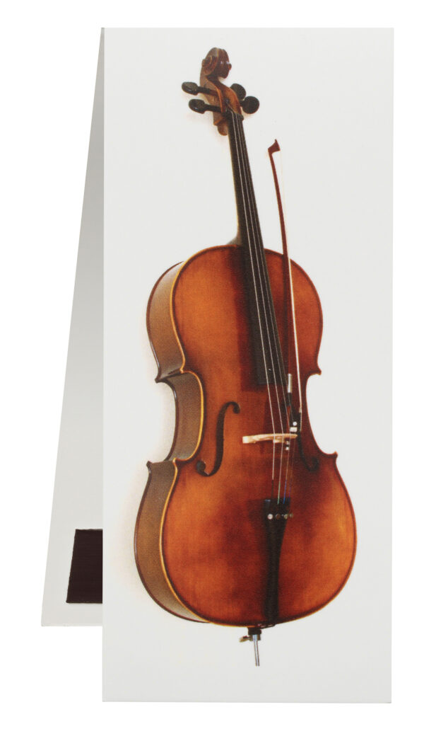 Entdecken Sie unser magnetisches Lesezeichen mit dem anmutigen Motiv eines Cellos – ein Muss für Musikliebhaber und Leser gleichermaßen. Dieses elegante Accessoire verleiht Ihren Büchern und Notizbüchern eine klassische Note und fügt eine Prise musikalischer Eleganz hinzu. Der starke Magnet gewährleistet einen sicheren Halt, ohne die Seiten zu beschädigen. Ideal als Geschenk für Cellisten oder für den persönlichen Gebrauch. Genießen Sie bei jedem Lesen die Schönheit des Cellos. Bestellen Sie jetzt und bereichern Sie Ihre Leseerfahrung mit diesem exquisiten magnetischen Lesezeichen!