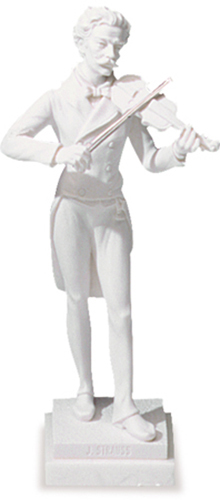 Entdecken Sie unsere exquisite Standfigur von Strauss aus Alabaster! Diese 27 cm große Figur würdigt den berühmten österreichischen Komponisten Johann Strauss II, dessen Werke wie "Die Fledermaus" und "An der schönen blauen Donau" die Welt verzauberten. Die detailreiche Figur ist aus hochwertigem Alabaster gefertigt und ruht auf einem edlen Marmorsockel, der zeitlose Eleganz verleiht. Perfekt für Musikliebhaber und Sammler. Bestellen Sie jetzt und bringen Sie die musikalische Brillanz von Strauss in Ihr Zuhause oder Büro!