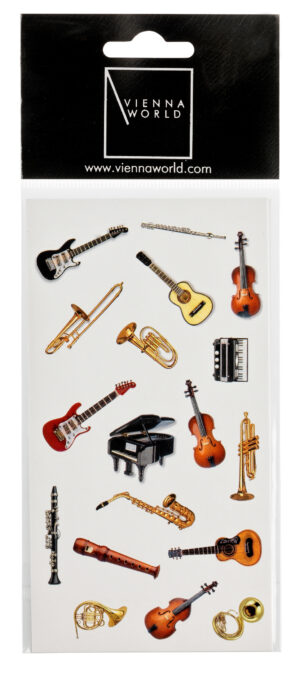 Entdecken Sie unsere exklusiven Musikinstrument-Sticker! Jedes Set umfasst zwei Blätter mit einer Vielzahl von Instrumentenmotiven in verschiedenen Größen, ideal für die Dekoration von Notebooks, Instrumentenkoffern, Laptops und mehr. Diese hochwertigen, wasserdichten Aufkleber bringen die Welt der Musik zu Ihren persönlichen Gegenständen und verleihen ihnen eine einzigartige Note. Von Gitarren über Klaviere bis hin zu Trompeten bieten diese Sticker eine breite Auswahl an Instrumenten, die Ihre Leidenschaft für Musik zum Ausdruck bringen. Perfekt für Musiker, Musikliebhaber und Geschenke! Bestellen Sie jetzt und lassen Sie Ihre persönlichen Gegenstände im Rhythmus der Musik erstrahlen.