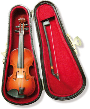 Entdecken Sie unsere detailgetreu gestaltete Miniatur-Geige in einer Box mit Bogen, ein faszinierendes Accessoire für alle Liebhaber von Streichinstrumenten. Diese Miniatur-Violine wurde mit höchster Präzision entworfen und wird in einer ansprechenden Box geliefert, komplett mit einem zarten Bogen für authentische Darbietungen.Hergestellt aus hochwertigen Materialien, ist diese Miniatur-Violine nicht nur ein Blickfang, sondern auch ein Symbol für Eleganz und Musikalität. Jede feine Nuance des Instruments wurde sorgfältig nachgebildet, um seine Schönheit und Anmut zu bewahren.Diese Miniatur-Violine eignet sich perfekt als Dekoration für Ihr Zuhause, Ihr Büro oder jeden Ort, den Sie verschönern möchten. Sie ist auch ein ideales Geschenk für Musiker, Sammler oder Liebhaber von klassischer Musik.