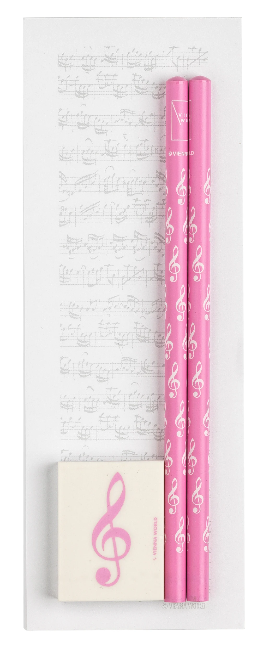 Notizblock Notenblatt midi rosa