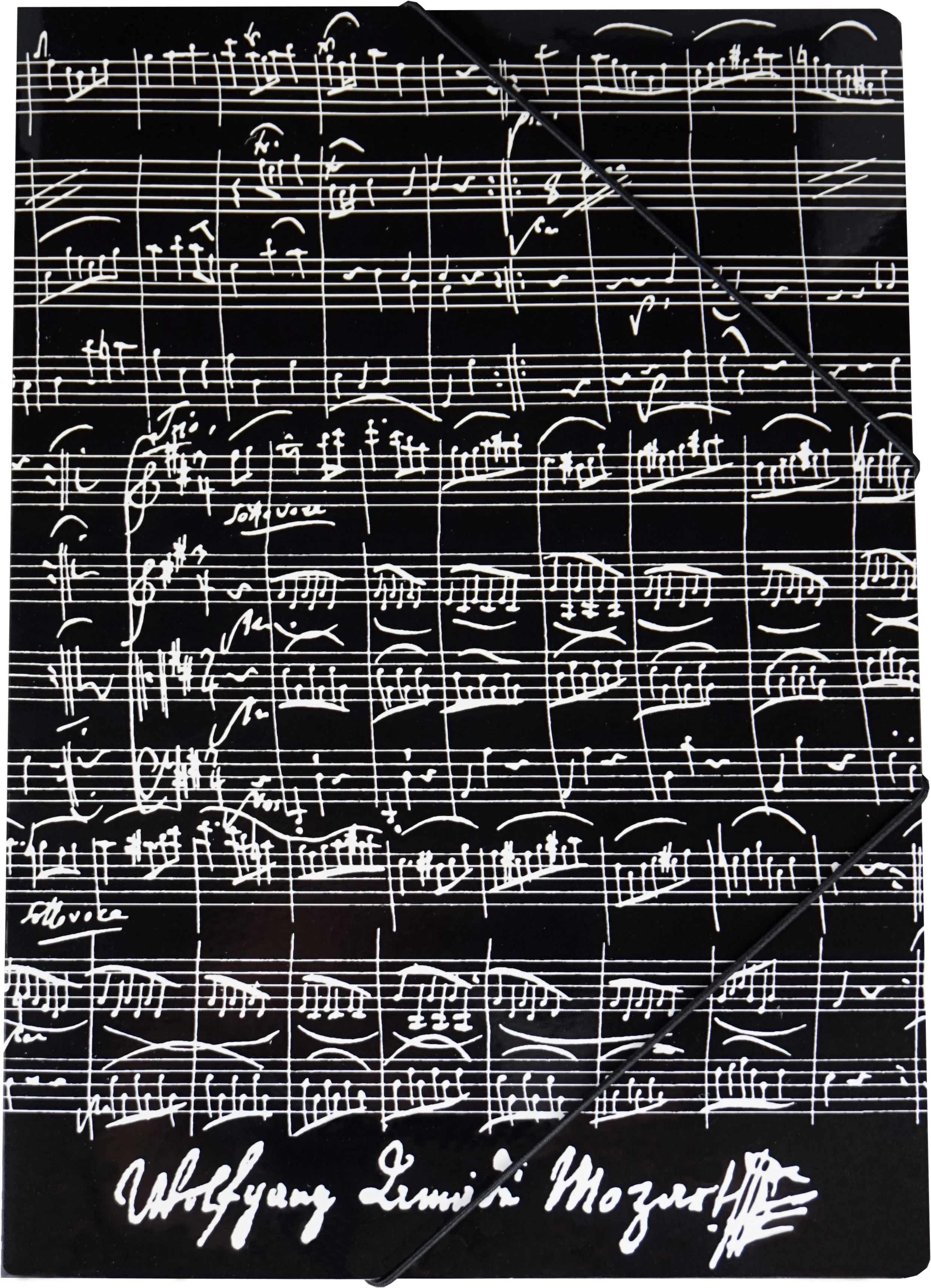 Gummispannmappe Mozart schwarz