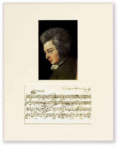 Mozart Portrait Matted Print