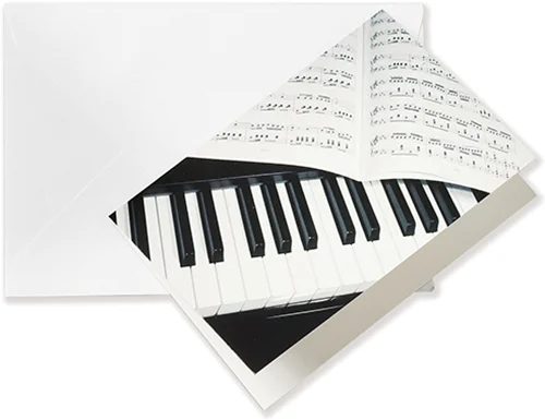 Grußkarte Klavier/Notenblatt A6