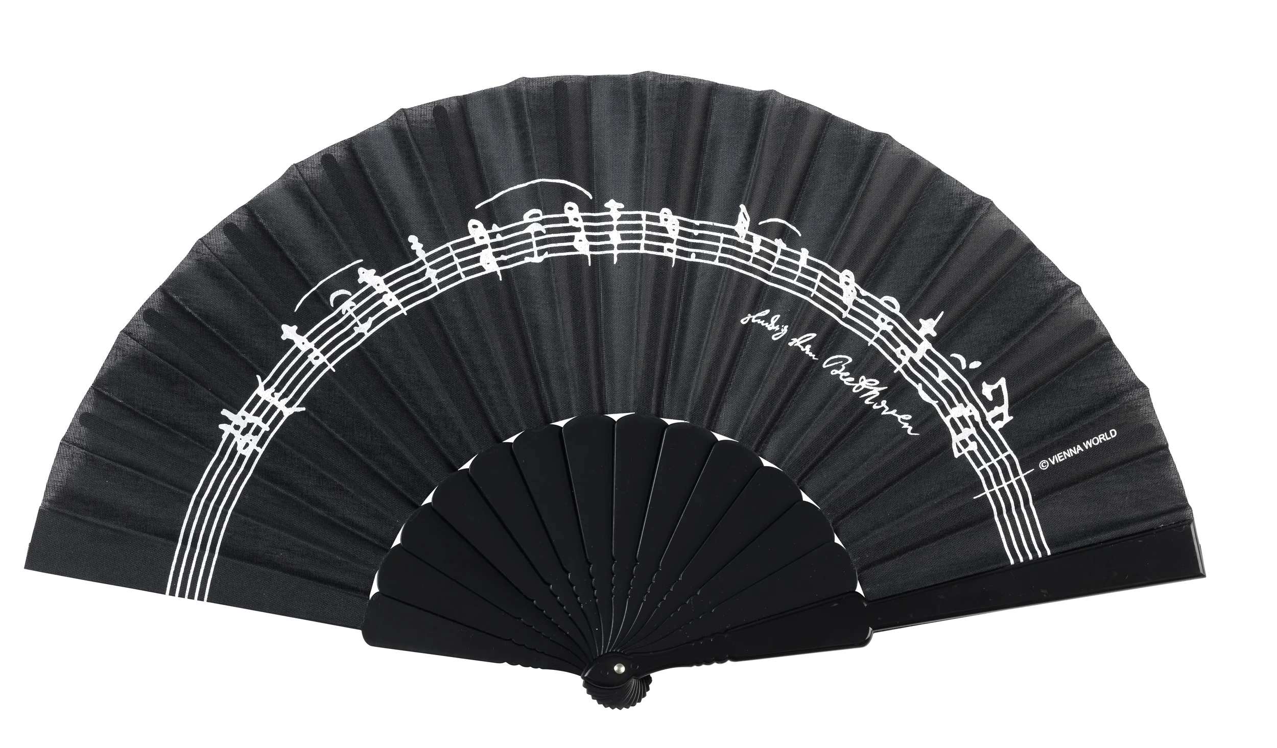 Fächer Beethoven schwarz