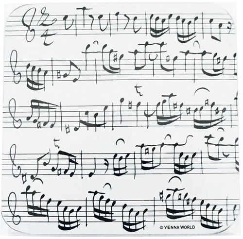 Coasters Sheet of music white (4 pcs), image 2
