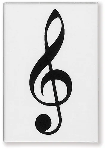 Magnet Violinschlüssel weiss