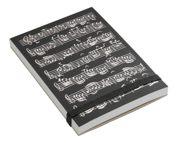 Notepad Sheet music black A7