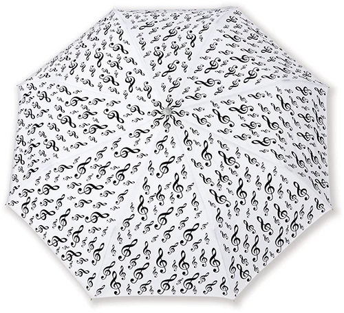 Taschenschirm Violinschlüssel weiss