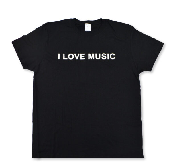 T-Shirt I LOVE MUSIC black XL