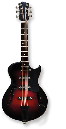 E-Gitarre rot/schwarz magnetisch