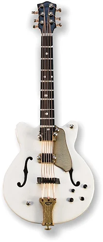 E-Gitarre weiss/gold magnetisch