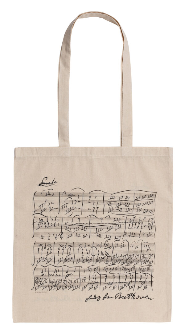 Totebag Beethoven white long