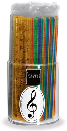 Linealbox Notenzeile sort. 15cm (44 Stk)