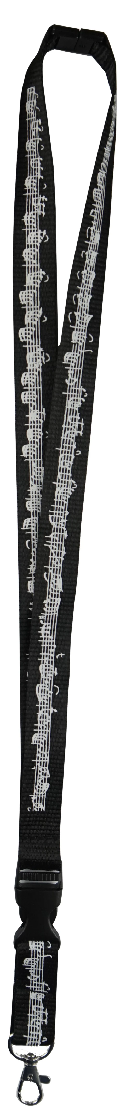 Neckband Notenzeile schwarz