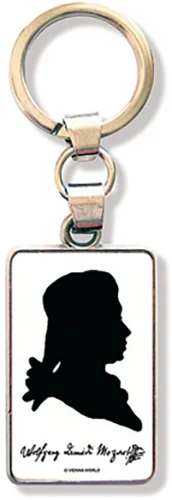 Keyring Mozart Silhouette