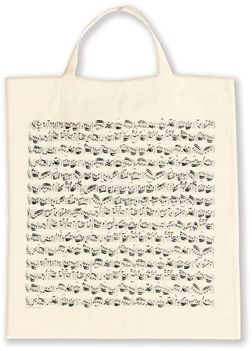 Tragtasche Notenblatt natur