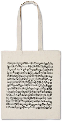 Tragtasche Notenblatt natur lang