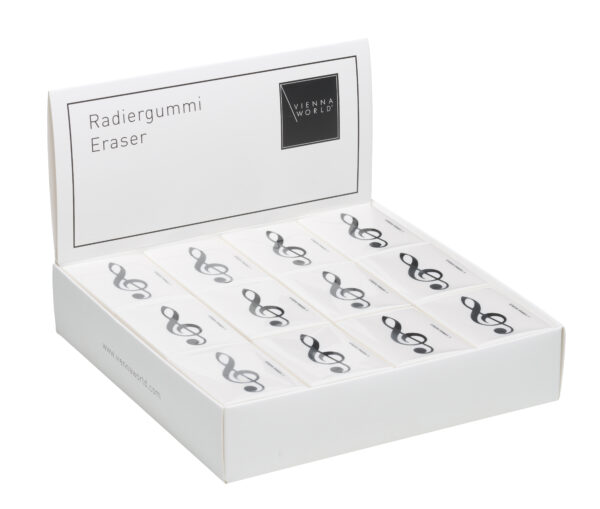 Eraser box G-clef (36 pcs)