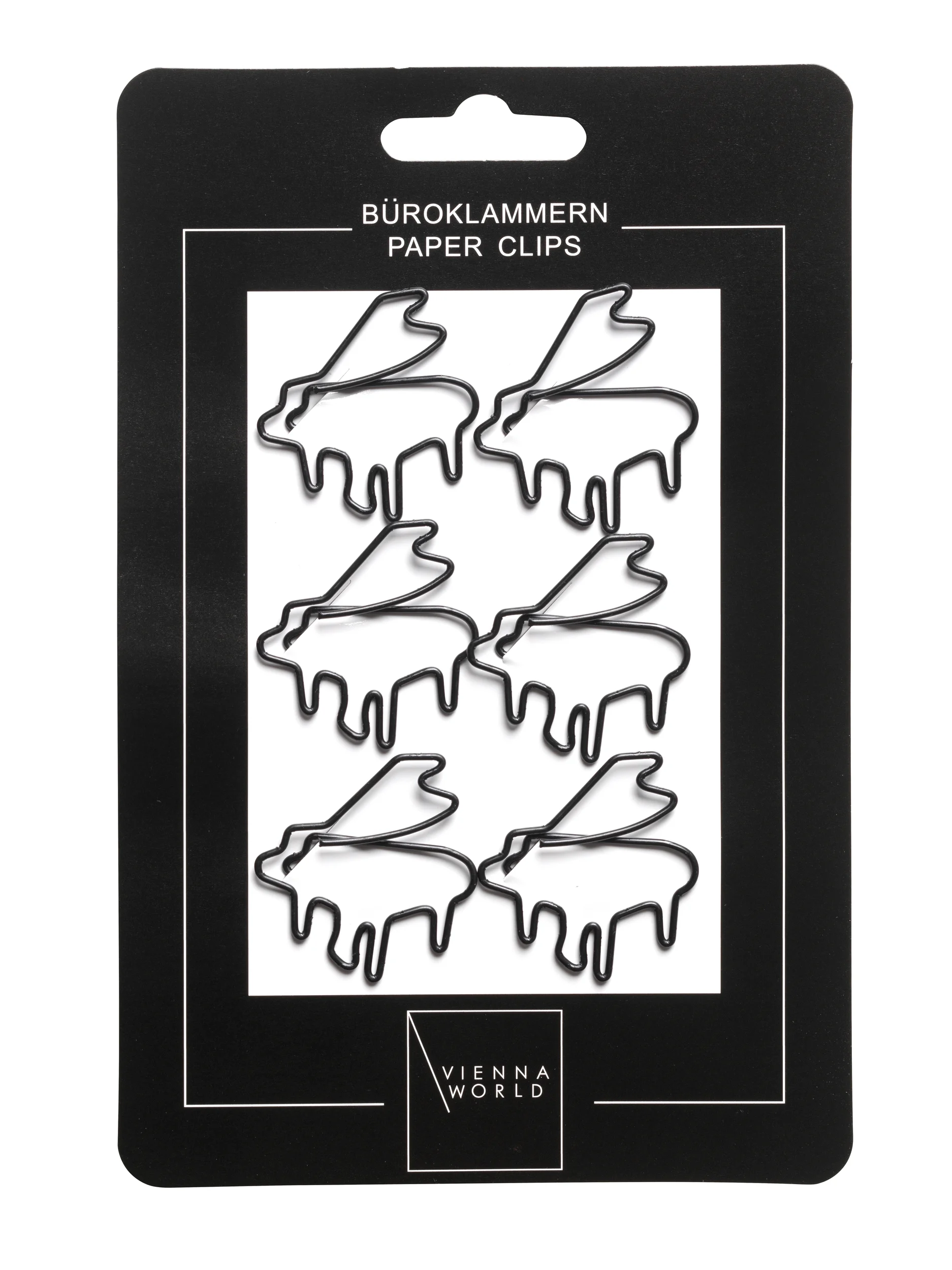 Paper clips Piano black (6 pcs)