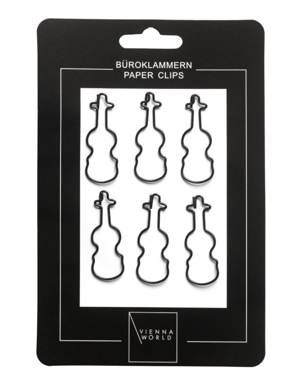 Paper clips Violin black (6 pcs)