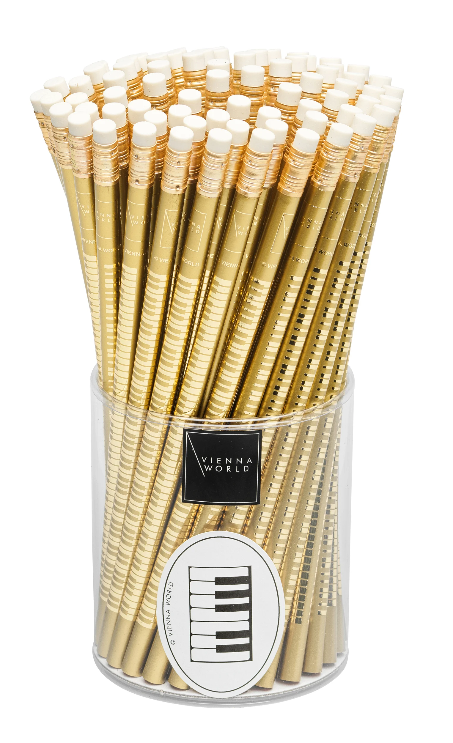 Bleistiftbox Tastatur gold