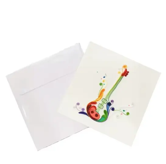 Grusskarte Elektro Gitarre Paper Art