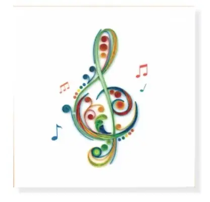 Grusskarte Violinschlüssel Paper Art