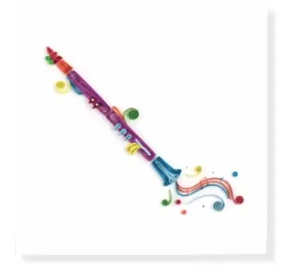 Grusskarte Klarinette Paper Art