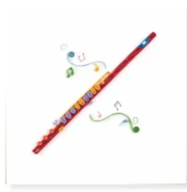 Grusskarte Querflöte Paper Art