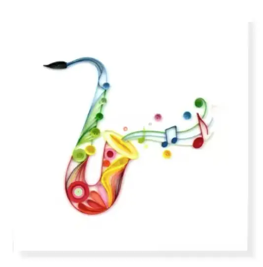 Grusskarte Saxophon Paper Art