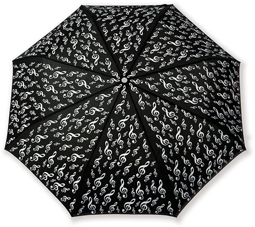 Taschenschirm Violinschlüssel schwarz