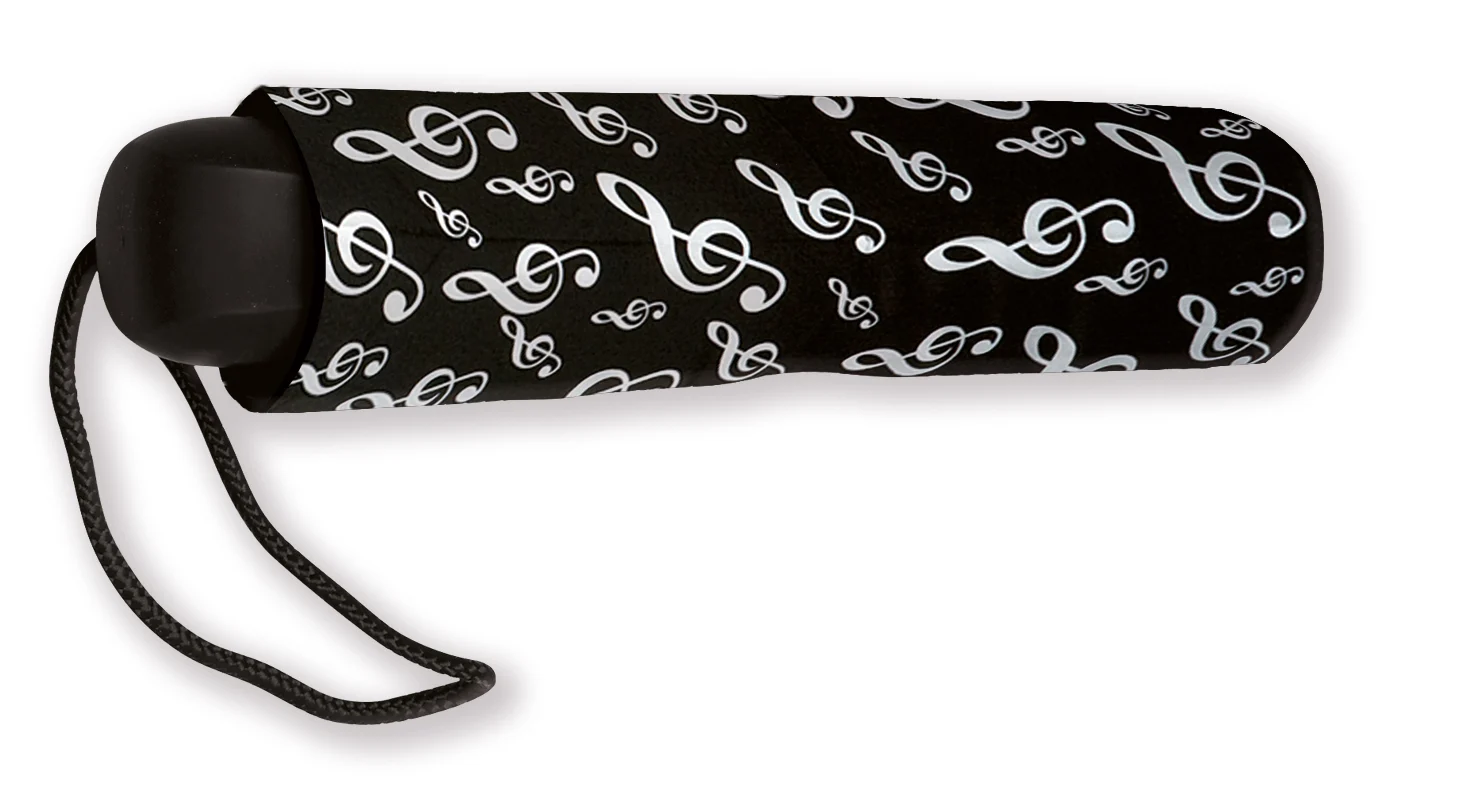 Taschenschirm Violinschlüssel schwarz – Bild 2