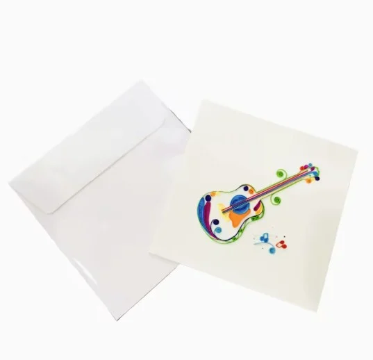 Grußkarte Gitarre Paper Art