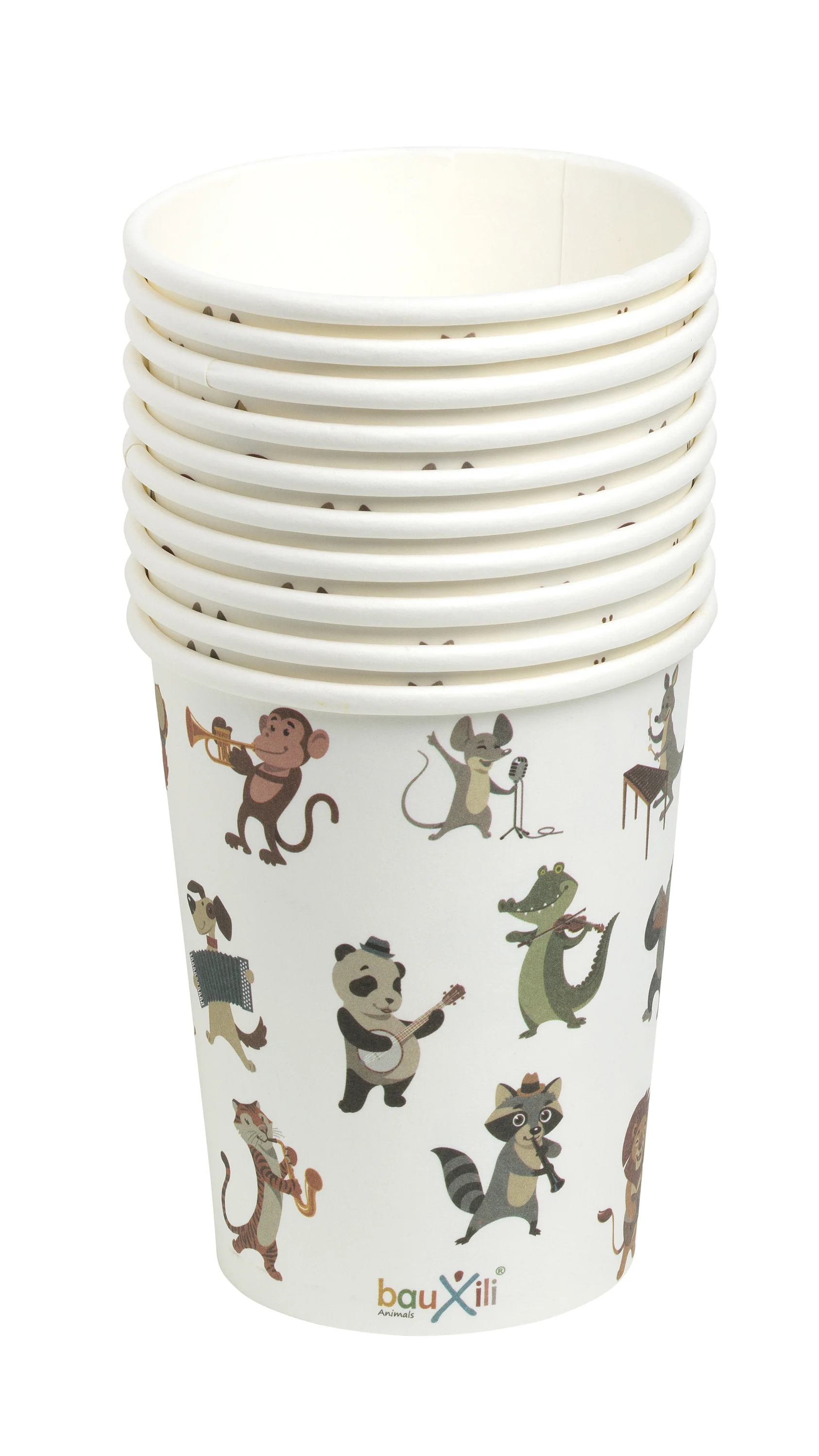 Paper Cup bauxili Amimals (8 pcs) 250ml