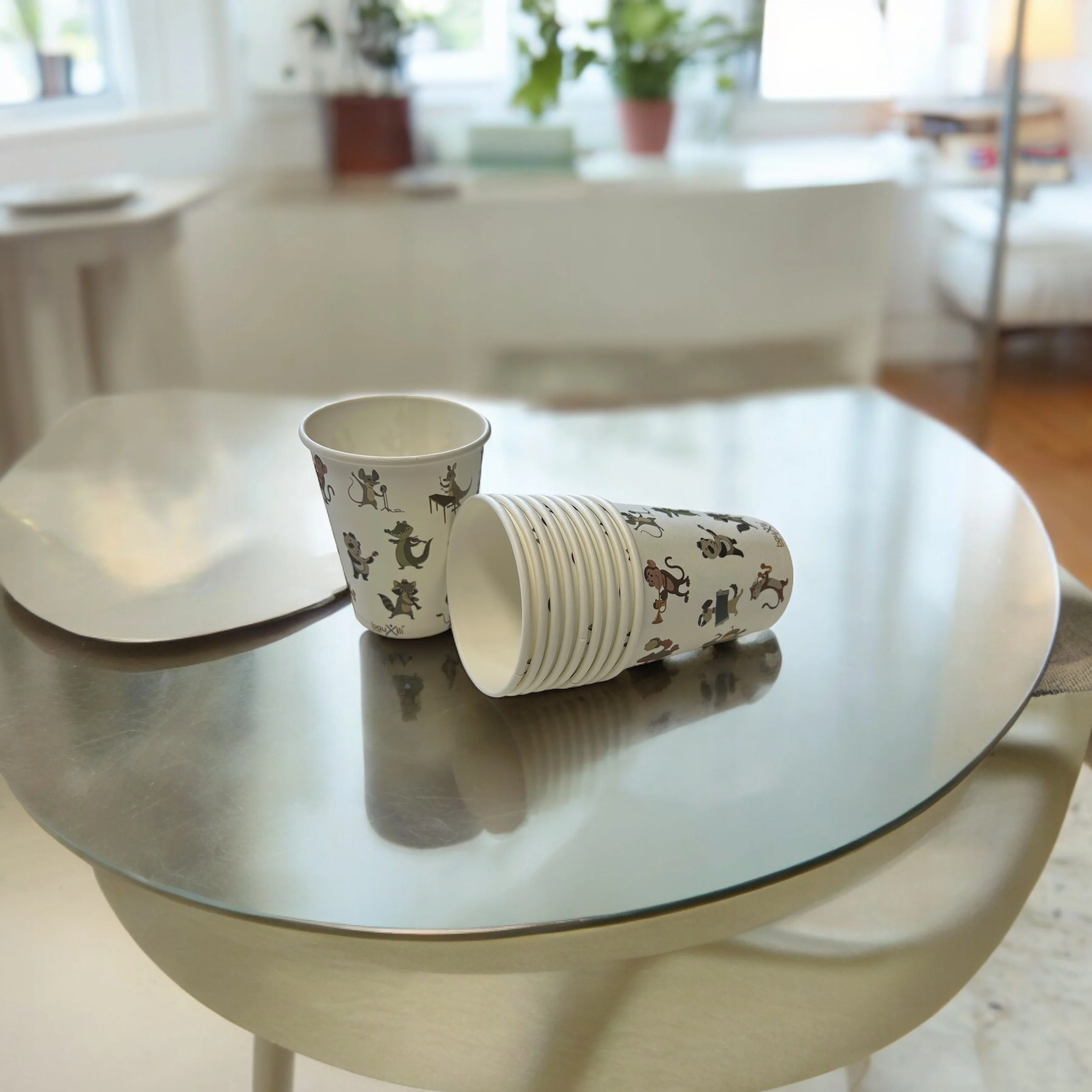 Paper Cup bauxili Amimals (8 pcs) 250ml - Image 2