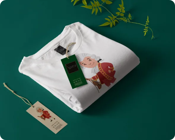 Weißes T-Shirt mit Mozart-Motiv der Kollektion little composers