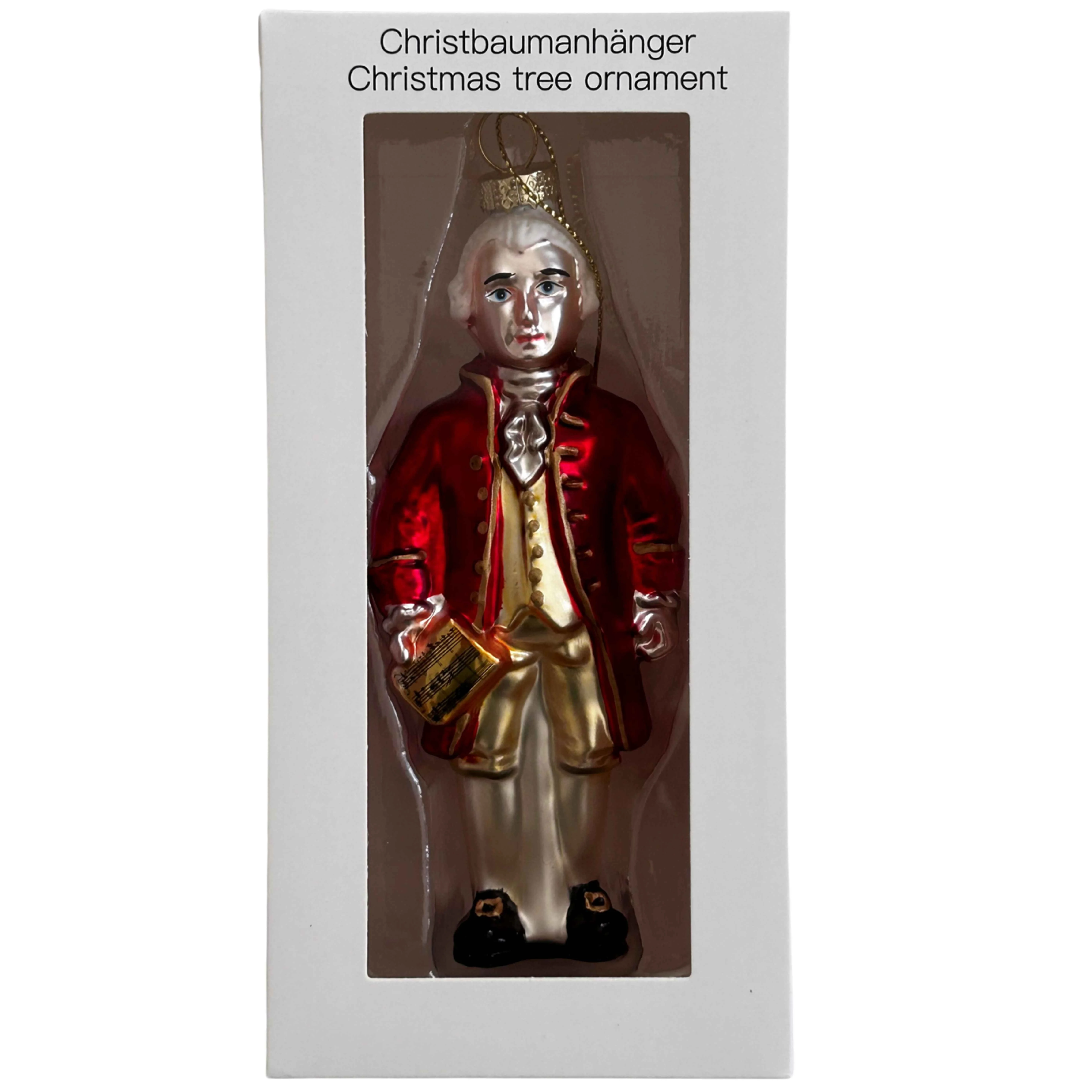 Glass Christmas Tree Ornament Mozart