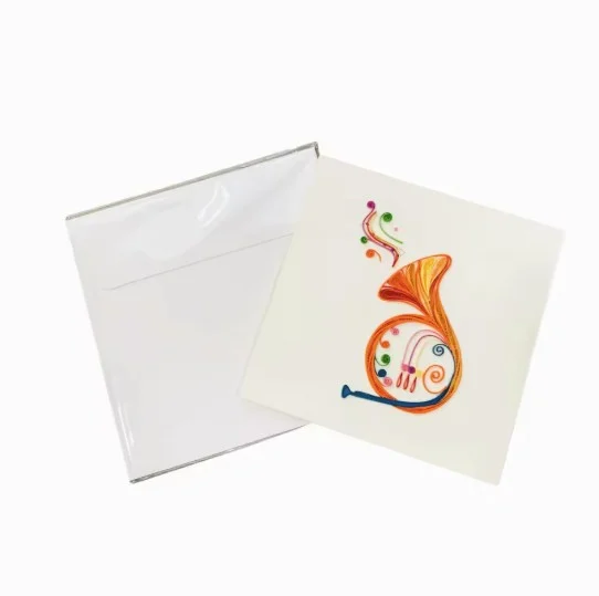 Grußkarte Horn Paper Art