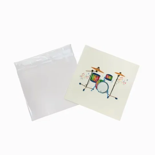 Grußkarte Schlagzeug Paper Art