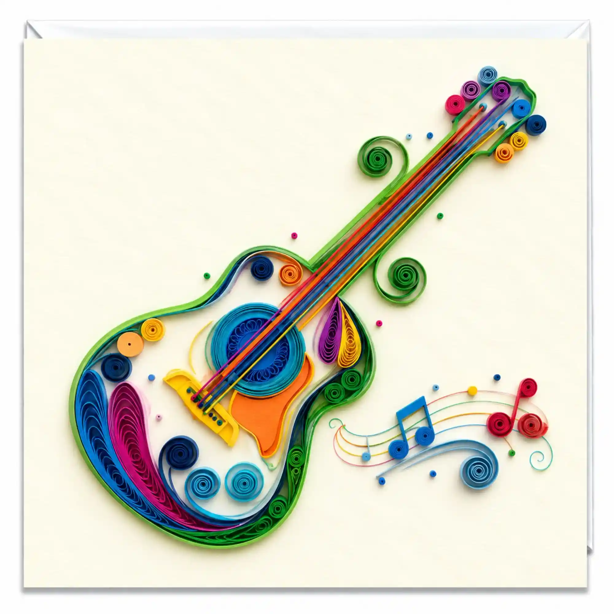 Grußkarte Gitarre Paper Art